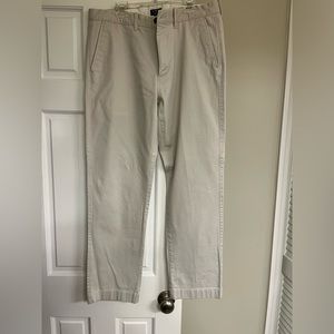 J. Crew Flex Straight fit Chinos. Stone/light khaki color.
